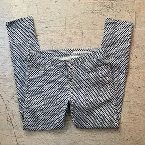 Zara Geometric Patterned Slim Fit Medium Rise Jeans